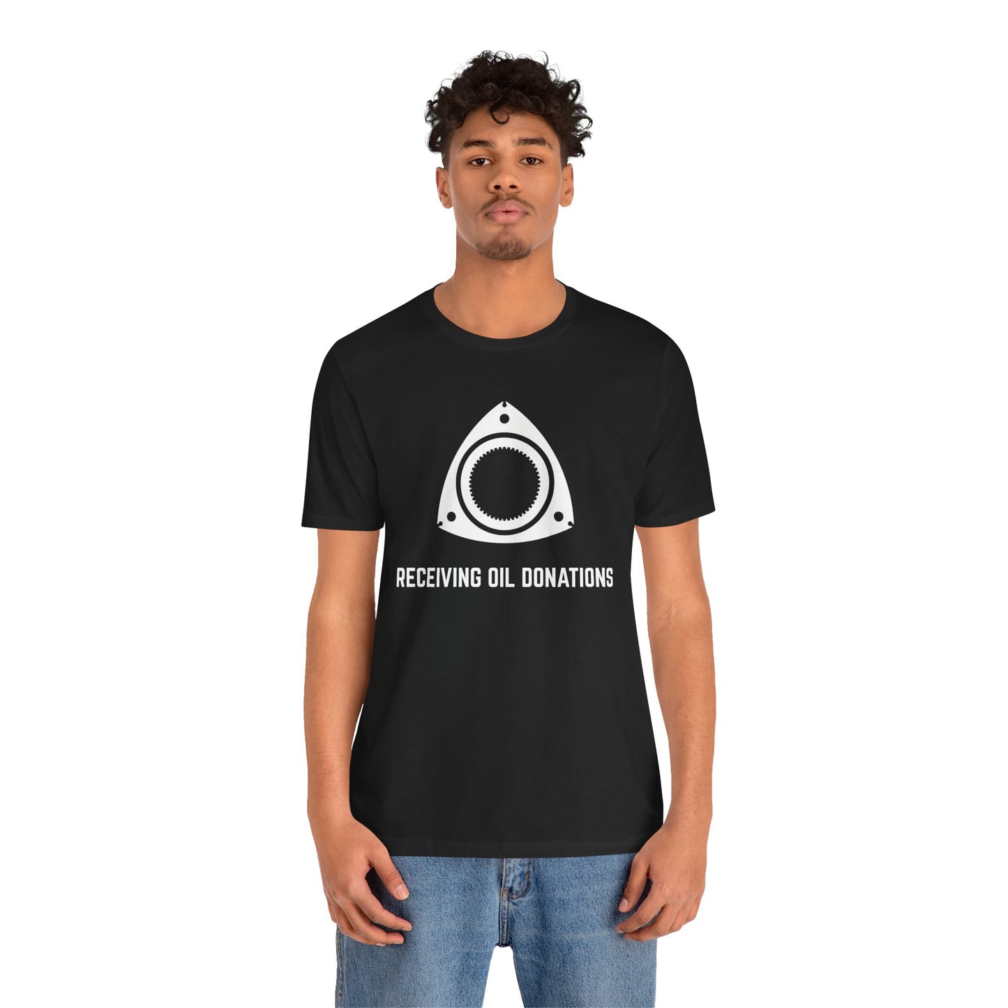 Receiving oil donations Unisex Tee
