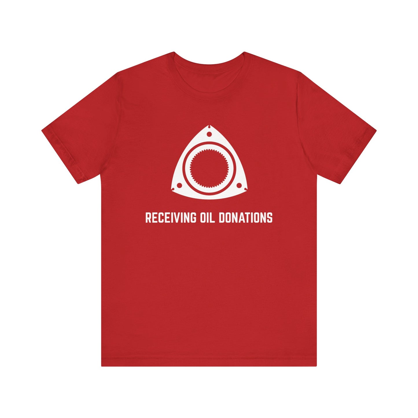 Receiving oil donations Unisex Tee