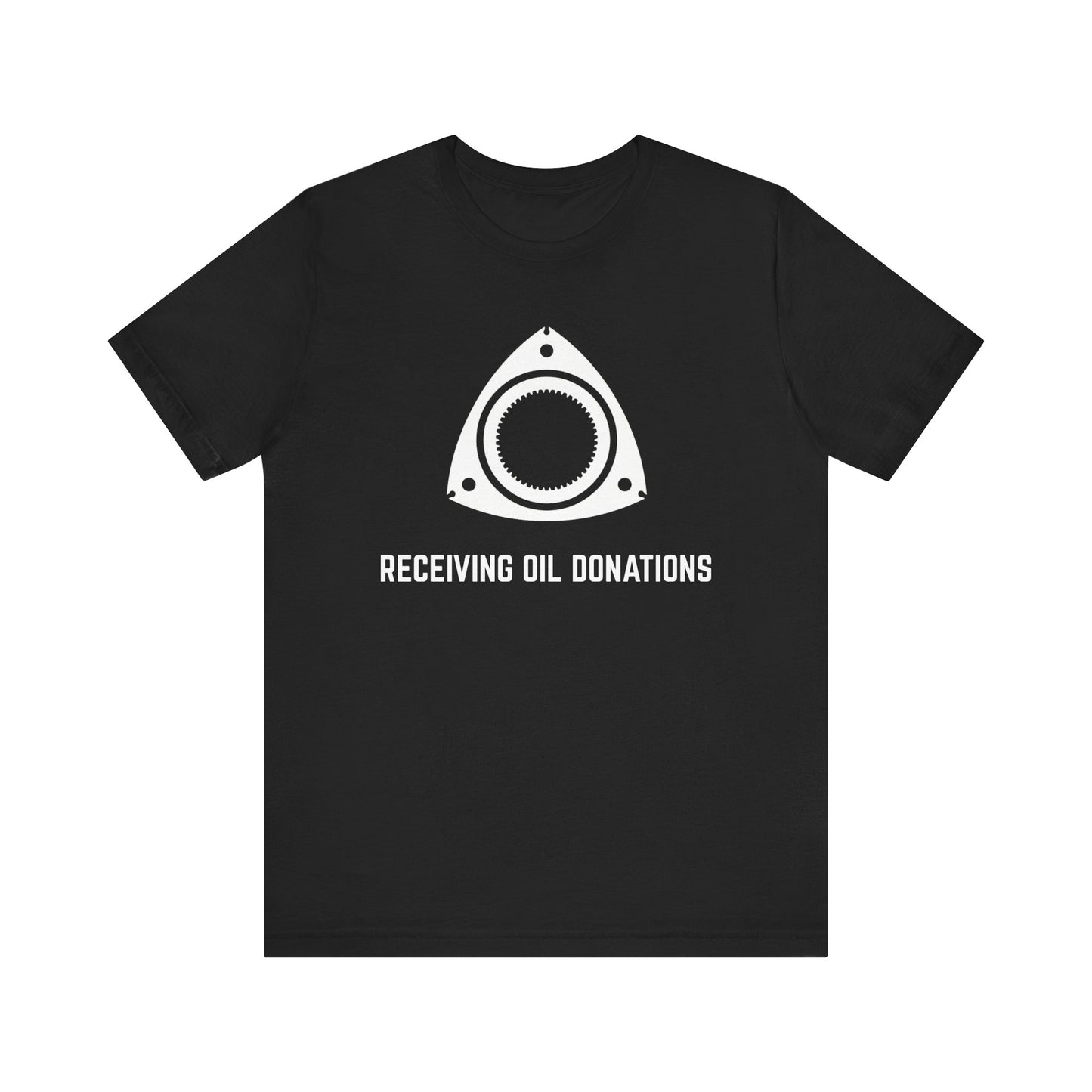 Receiving oil donations Unisex Tee
