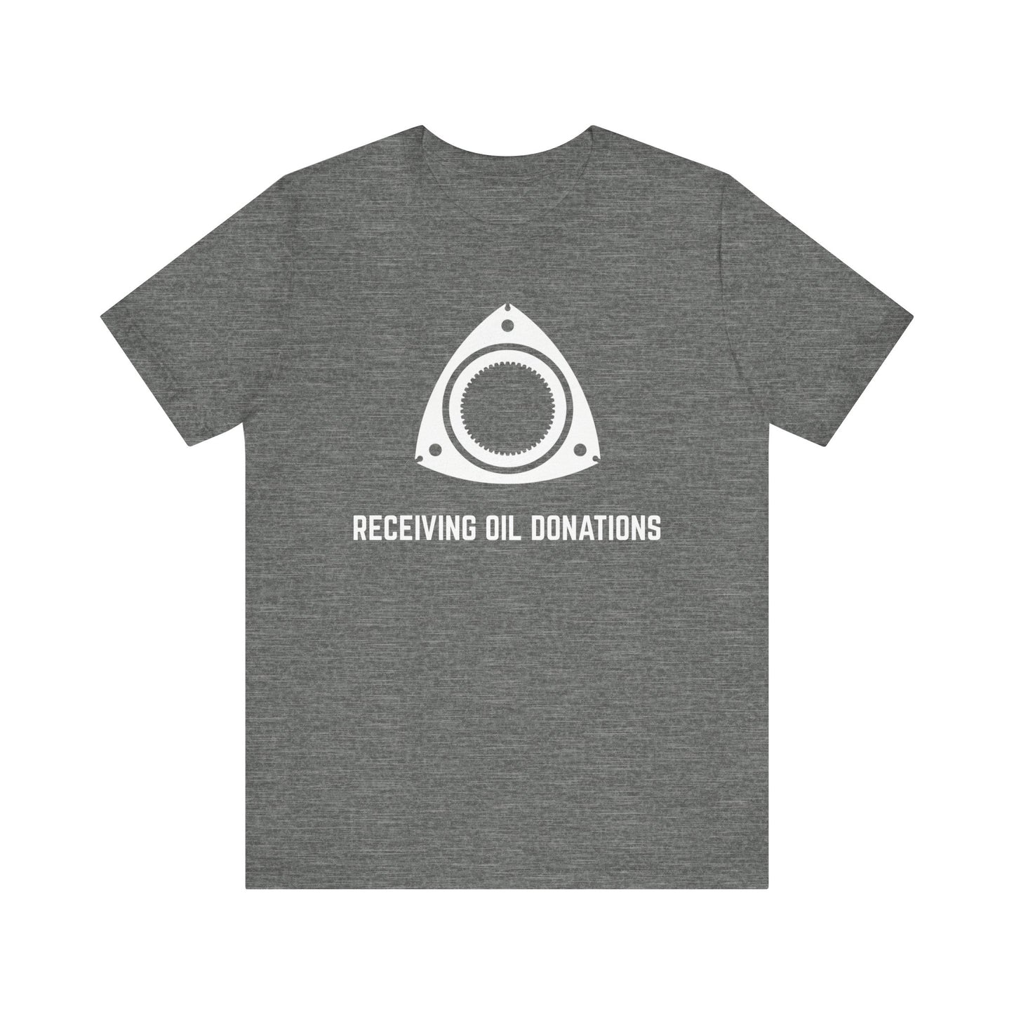 Receiving oil donations Unisex Tee